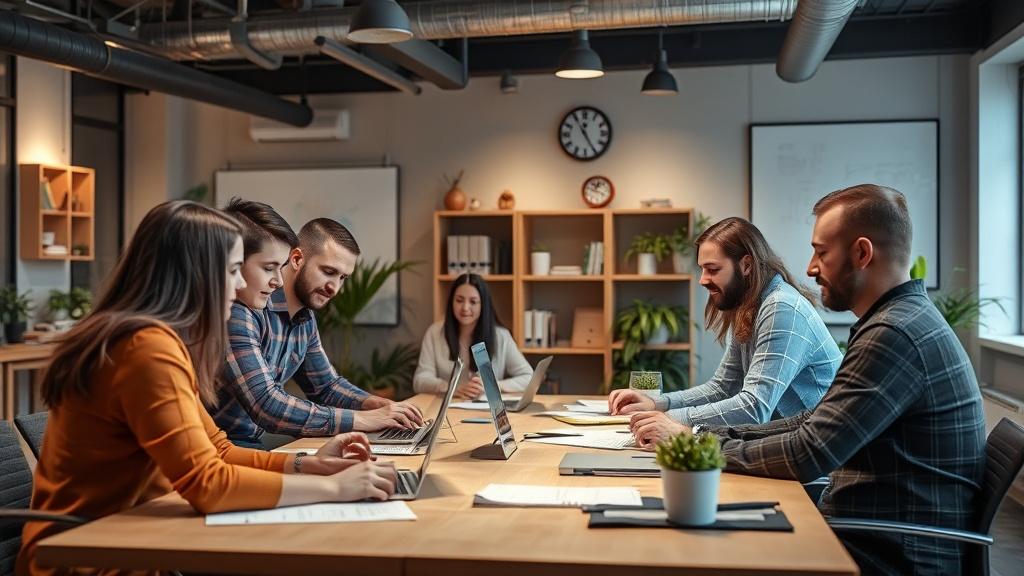 a photo of a functioning marketing agency a photo of a functioning marketing agencyфото