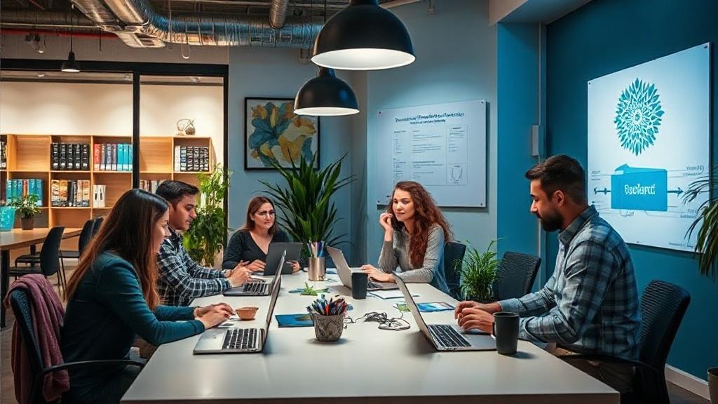 a photo of a functioning marketing agency a photo of a functioning marketing agencyфото